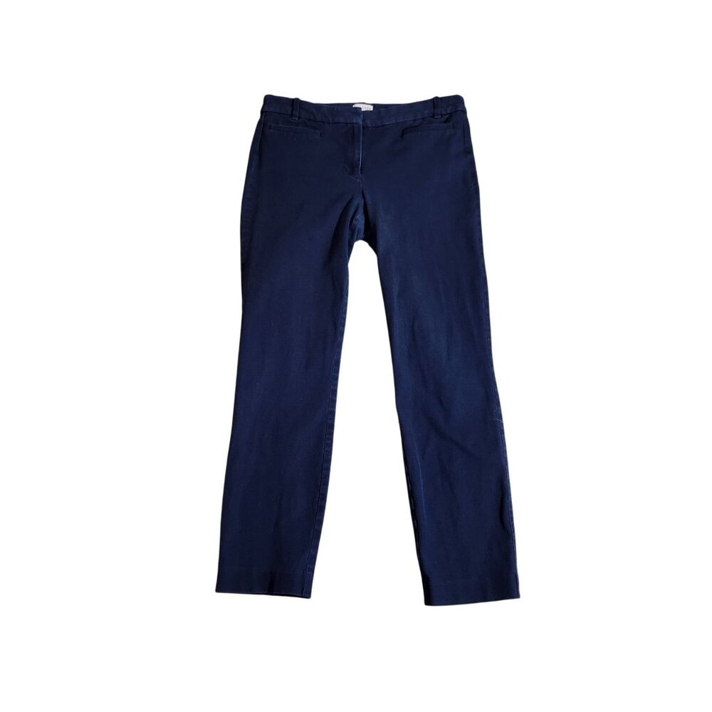 J. Crew Womens Navy Stretch Chino Pants Size Cotton Blend Women's Size 4 S